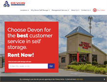 Tablet Screenshot of devonselfstorage.com